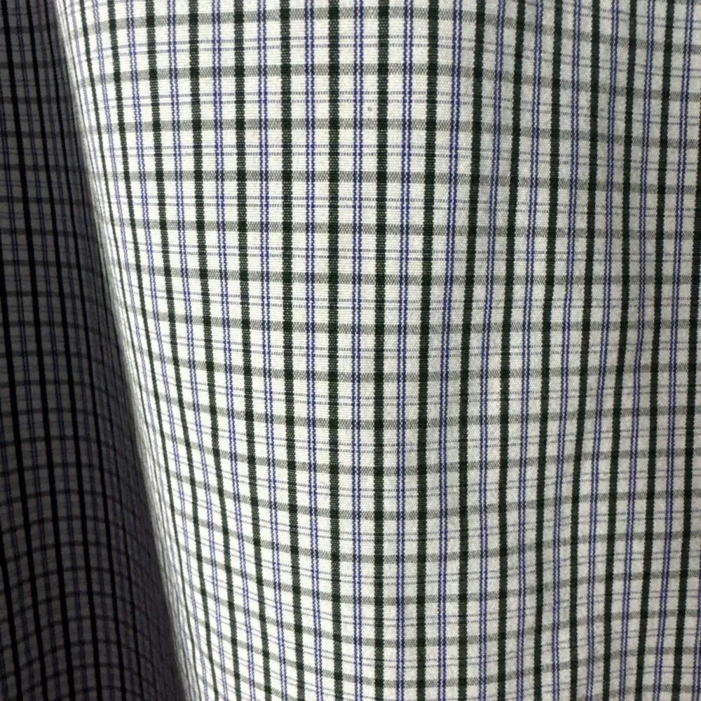 Men's J.Crew Button Up Shirt Classic 2Ply Cotton Check 16- 16.5 Large Men’s